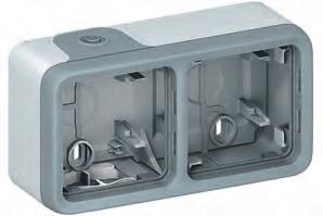 Nos Surface mounting boxes with membrane glands Equipped with removable membrane glands.