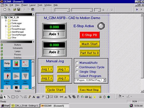 Cimrex Cezar PC-HMI Software Cimrex Cezar PC-HMI Software Cezar HMI development and run-time software delivers the functionality and simplicity required for industrial operator interface applications