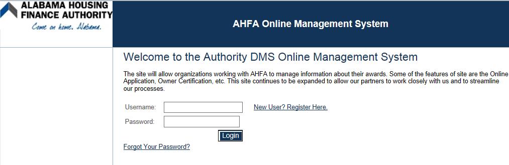 Authority Online Instructions Welcome to the Online Management Web Site Main Page. To enter the web site, type your username and password in the appropriate boxes and click Login.