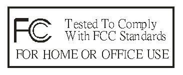 This equipment has been tested and found to comply with the limits for Class A digital device. Pursuant to part 15 of the FCC Rules.