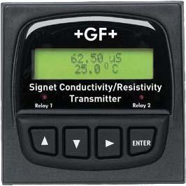 Signet 8850 Conductivity/Resistivity Transmitters Features Member of the ProcessPro Family of Transmitters Display choices of μs, ms, KΩ, MΩ, PPM (TDS) Panel Mount Description The Signet 8850