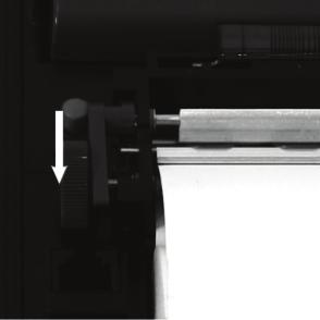 5. Lower the gray, print head release lever