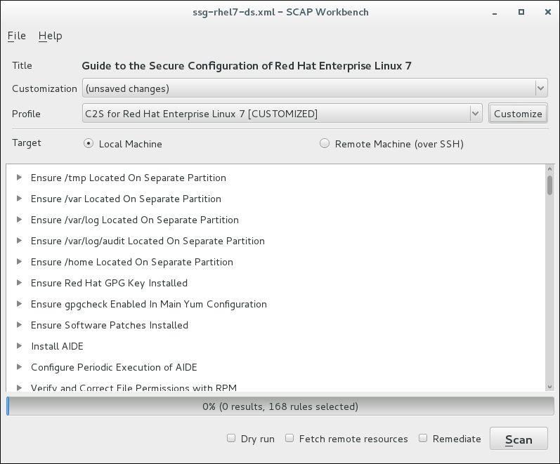 SCAP Workbench GUI tool that serves