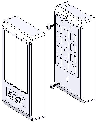 INSTALLATION INSTRUCTION B A C 1. Using a screwdriver towards the bottom of the reader s case as shown at A. Then push the screwdriver lightly upward. 2.