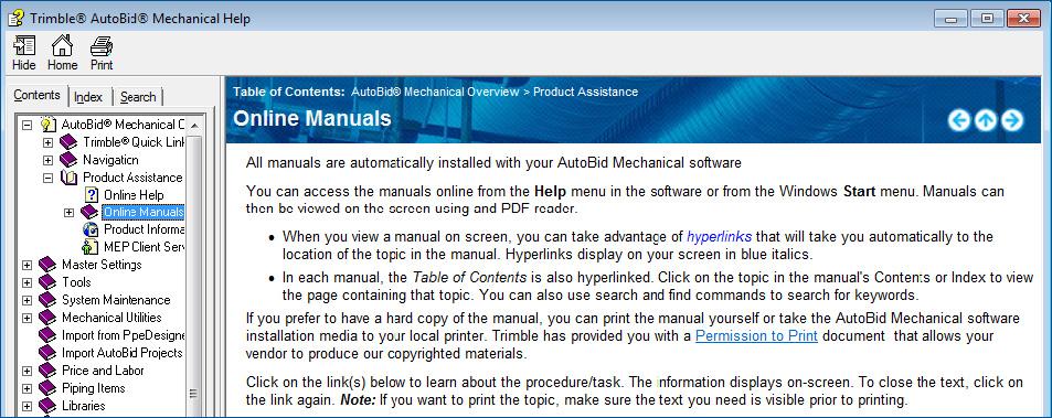 5 Program Assistance Projects and Specifications This manual contains the information you need to create a project, including setting up your scopes and specifications.