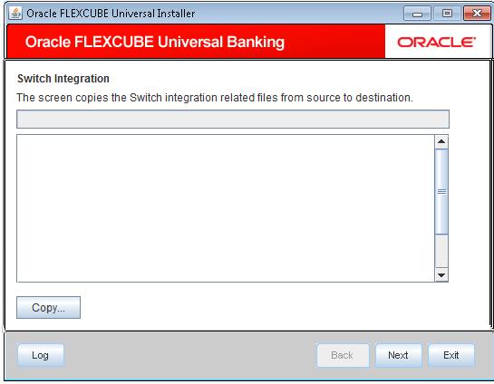10. Click Copy to copy the switch integration related files from the
