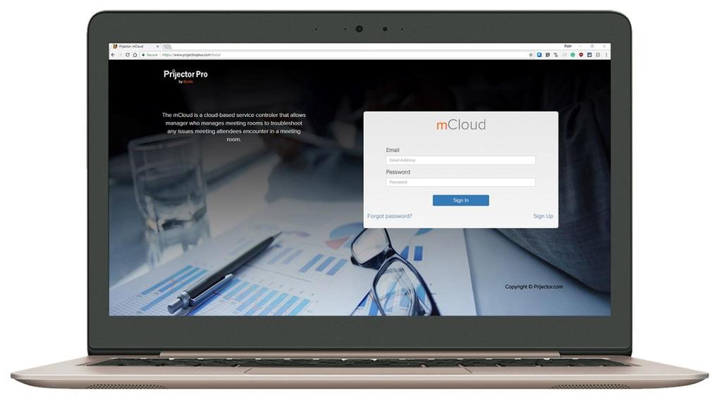 10. mcloud Remote Management Platform mcloud is a cloud based IOT platform which offers a centralized dashboard to have access and control all your Prijector meeting rooms from a remote location.