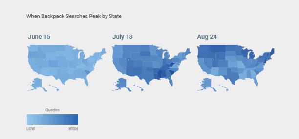 Back-to-school campaigns shouldn t be one-size-fits-all Searches for back-to-school supplies and clothing are consistent across the country.