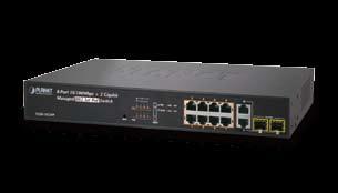 8-Port 10/100Mbps + 2G TP / SFP Combo Managed 802.3at Switch High Power for Security and Public Service Applications PLAET, the next generation Managed Switch, features IEEE 802.