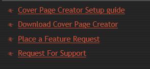 CLICK - Download Cover Page Creator Step 3) You will be