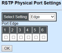 Set the port to enabled or disabled. When it is On, Port Edge is enabled.