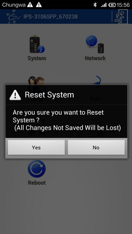 Click the Yes button to restart