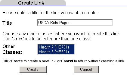 Teacher Guide 12 Using the Links box The Links box is a good place to put links to websites outside Edline that would be helpful to the students and parents in your class.