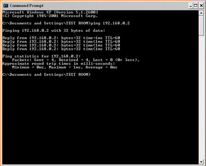 Ping Test In order to confirm that the BIET module is communicating on the network a ping test should be preformed. This test is run from the DOS the command prompt in windows.