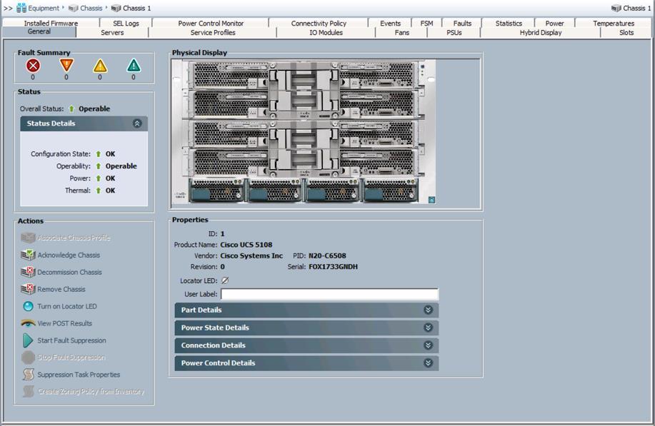 Cisco UCS Configuration Figure 27 Cisco UCS Chassis Overview 4. Click Yes and then click OK to complete acknowledging the chassis. 5.