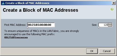 Cisco UCS Configuration 16. In the confirmation message, click OK. 17. Right-click MAC Pools under the HANA organization. 18. Select Create MAC Pool to create the MAC address pool. 19.