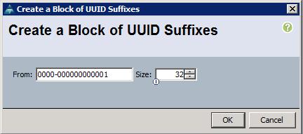 Cisco UCS Configuration 3. Right-click UUID Suffix Pools. 4. Select Create UUID Suffix Pool. 5. Enter UUID_Pool as the name of the UUID suffix pool. 6.
