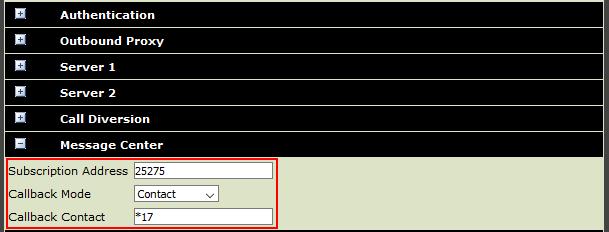 select Contact For Callback Contact, configure the default Short Code that is
