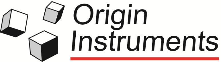 Origin Instruments Corporation 854 Greenview Dr. Grand Prairie, TX 75050-2438 www.orin.com 972.606.8740 (f) 972.606.8741 support@orin.com 2018 Origin Instruments Corporation. All rights reserved.