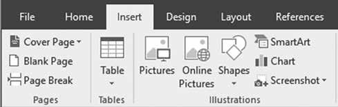 In all the Microsoft Office applications the separate menus and toolbars have been combined into a new type of component the Ribbon.
