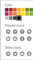 MAP ICONS & COLORS Talk about how each market has a different color.