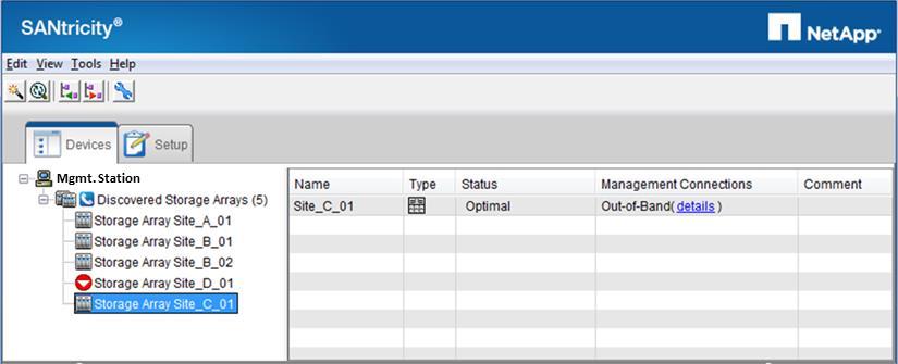 Enterprise management window (EMW). When SANtricity Storage Manager is initiated, the EMW appears first, as shown in Figure 2.