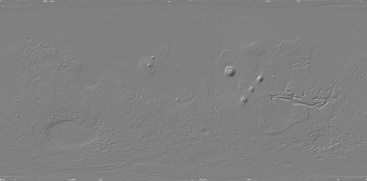 Visualizations of Mars Surface Global DTM of Mars Surface: Computation was