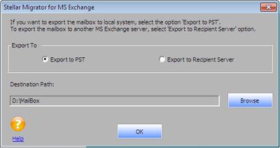 Export to PST Export to PST option of the Donor Exchange Server enables you to export mailboxes to the local system. To export mailboxes to PST files, 1.