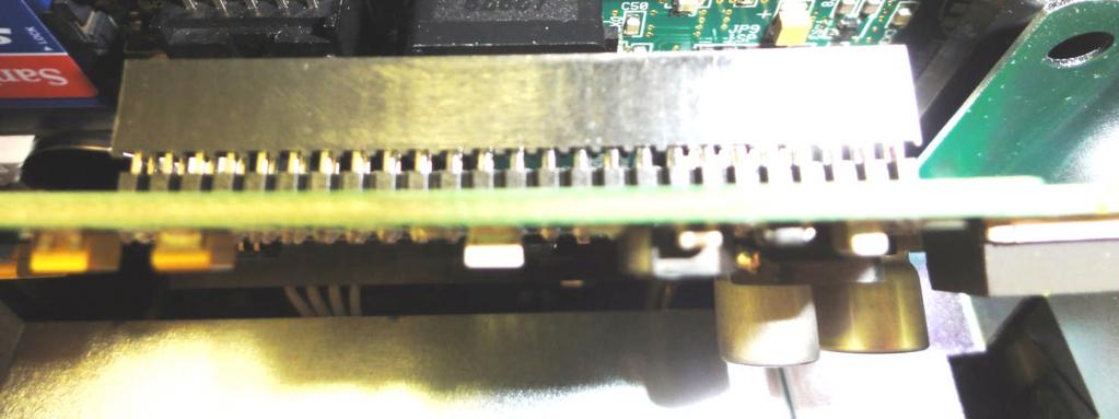 Align the 2 x 25 pin connector and