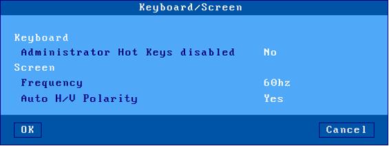 Appendix b) Keyboard/Screen Menu Administrator Hot-Keys disabled: this parameter allows certain AX3000 hotkeys to be disabled, possibly useful if the terminal is installed in public places.