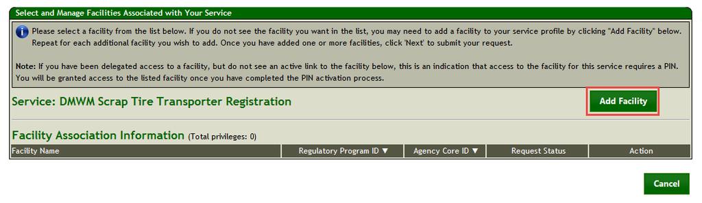 Step Instruction 1 Log on to ebiz. The Welcome to the Ohio EPA Business Center screen displays. 2 Click on DMWM Scrap Tire Transporter Registration.