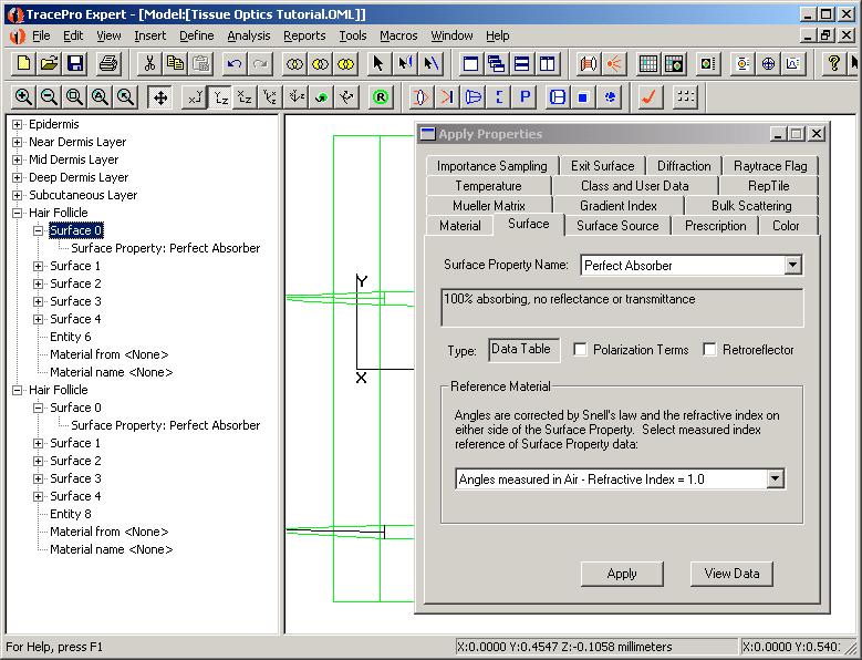 Click on one of the Hair Follicle objects to highlight it in the system tree and in the model view.