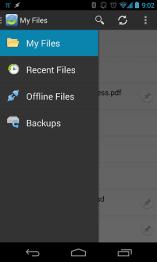 4. Press the Backups link to view a list of your backups.