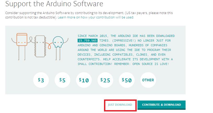 On the page, check the software list on the right side under Download the Arduino Software Find the one that suits your