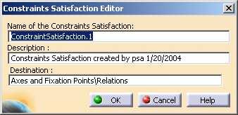 Creating Constraints (1/3) 1. Click the Constraint Satisfaction icon to open the Editor.