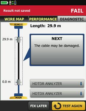 What instrument should you use? A CableAnalyzer TM or cable tester that produces diagnostic information for the cabling link that fails or marginally passes (a so called Pass* result).