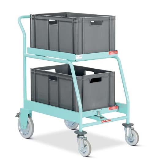 Spare/Replacement Box Medical Records Transfer Trolleys Double Box, Extending Trolley for the transportation of bulk case notes and x-rays Records stored in two removable boxes Lower - Top of box