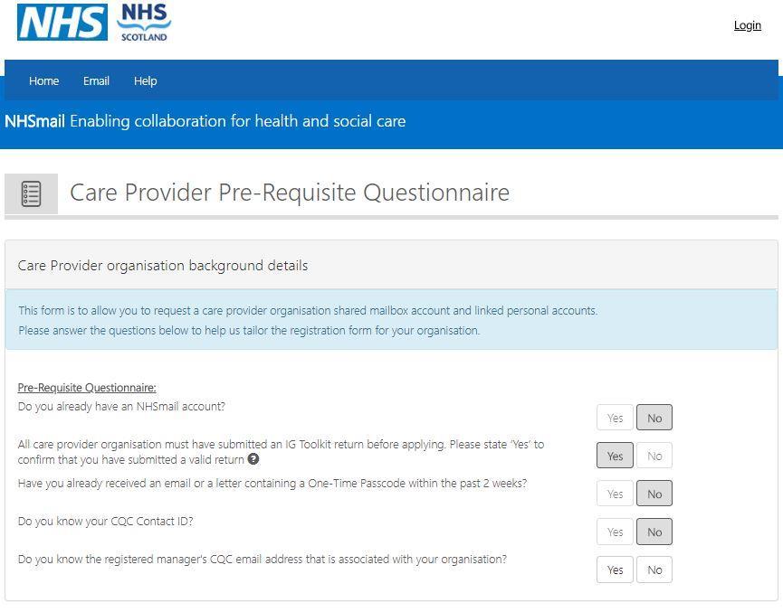 Introduction This guide explains how to complete the NHSmail social care provider registration portal in order for your NHSmail accounts to be created, and how to activate the accounts once they are