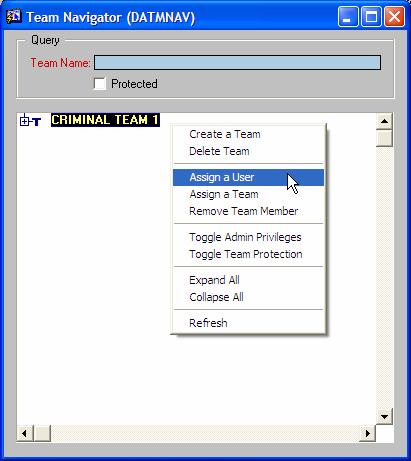 DAMION Discovery Application Administration Reference Guide Task E-2: Adding Users to a Team Before you begin: This task assumes that you have complete Task E-1, and are viewing the Team Navigator