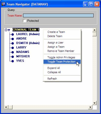 DAMION Discovery Application Administration Reference Guide 7. To toggle of the Admin Privileges for a team member, repeat step #5 8.