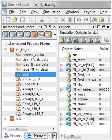 Chapter 2: Tutorial In the Instances and Processes view, the instance selected for hardware co-simulation is indicated with a special icon.
