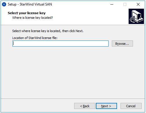 you with the purchase of StarWind Virtual SAN. Select the appropriate option.