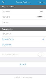 To perform a power control operation: 1. On the OpenManage Mobile home screen, tap the appropriate OpenManage Essentials console. 2. In the OpenManage Essentials dashboard, tap Devices by health.