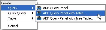 Creating Query Search Forms 7.2 Creating Query Search Forms You create a query search form by dropping the All Queriable Attributes item from the Data Controls panel onto a page.