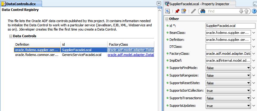 Exposing Services with ADF Data Controls 3. In the Choose EJB Interface dialog, choose Local. 2.