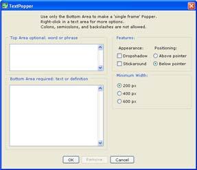 You can t copy and paste TextPoppers; however you can cut and paste a TextPopper within the same lesson. Create a TextPoppper 1. In your main editing window, select some text. 2.