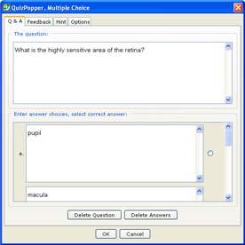 Multiple Choice LessonBuilder Q & A Tab You can tab from area to area.
