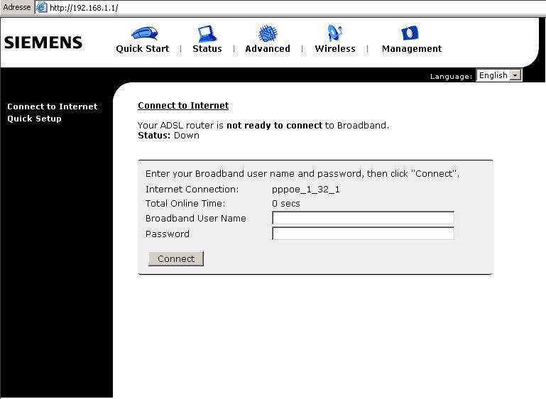 Chapter 5:Connection Mode Outline of Web Manager For configure the web page, please use admin as the username and the password. The main screen will be shown as below.