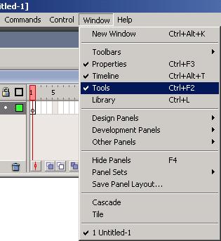 (on the left of your screen). If it is not visible select the Tools option from the Windows menu, or press Control + F2 / Command + F2 (PC/Mac). Figure 1.6 Figure 1.7 4.