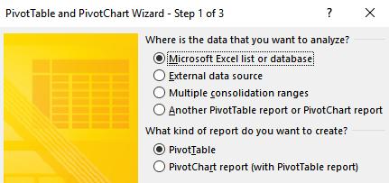 Pivot Tables. How? 10. Select the tab labeled Lab 4-5 Data. Position cursor in Cell A2. 11.